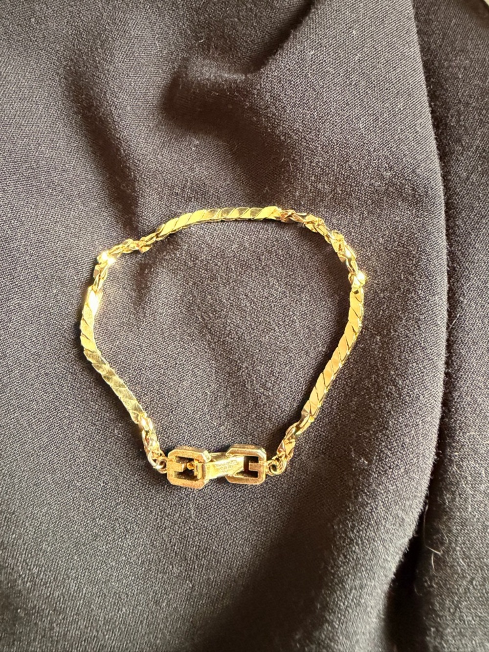 Givenchy Gold-Tone Link and Braided Bracelet